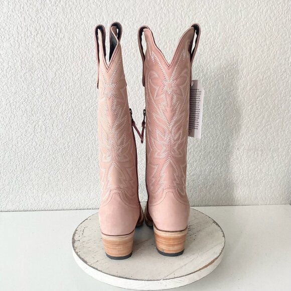 Lane SMOKESHOW Womens Cowboy Boots 6 Pink Leather Western Cowgirl Mid Calf Tall - Picture 3 of 11